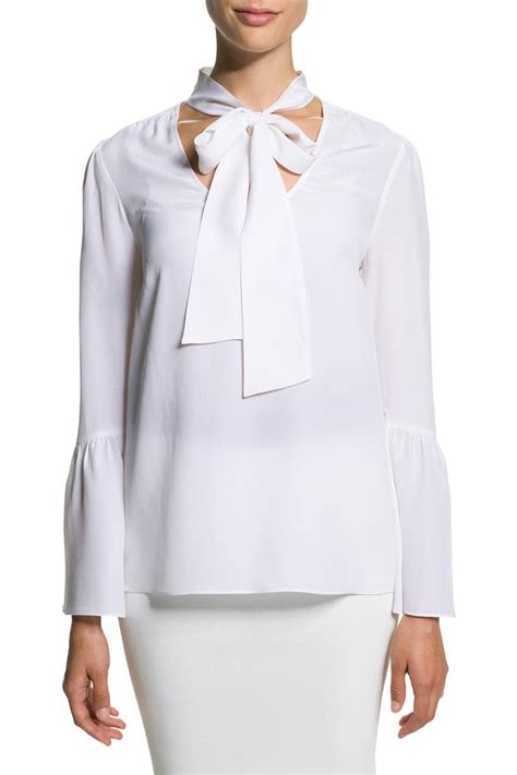 michael kors seidenbluse weiss|Designer Ready.